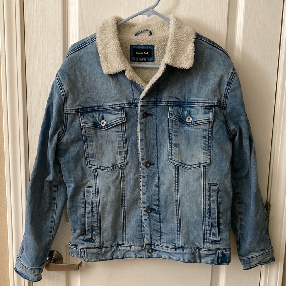 Barney Cools B. Rigid Sherpa Stone Blue Jacket